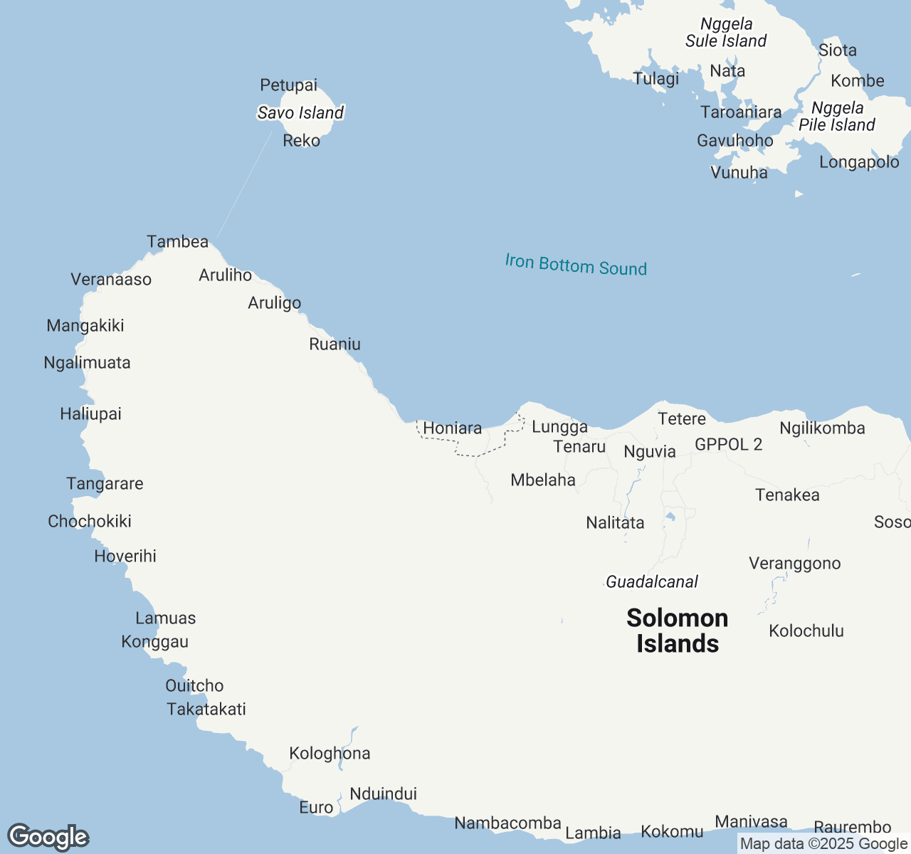 Map of Honiara