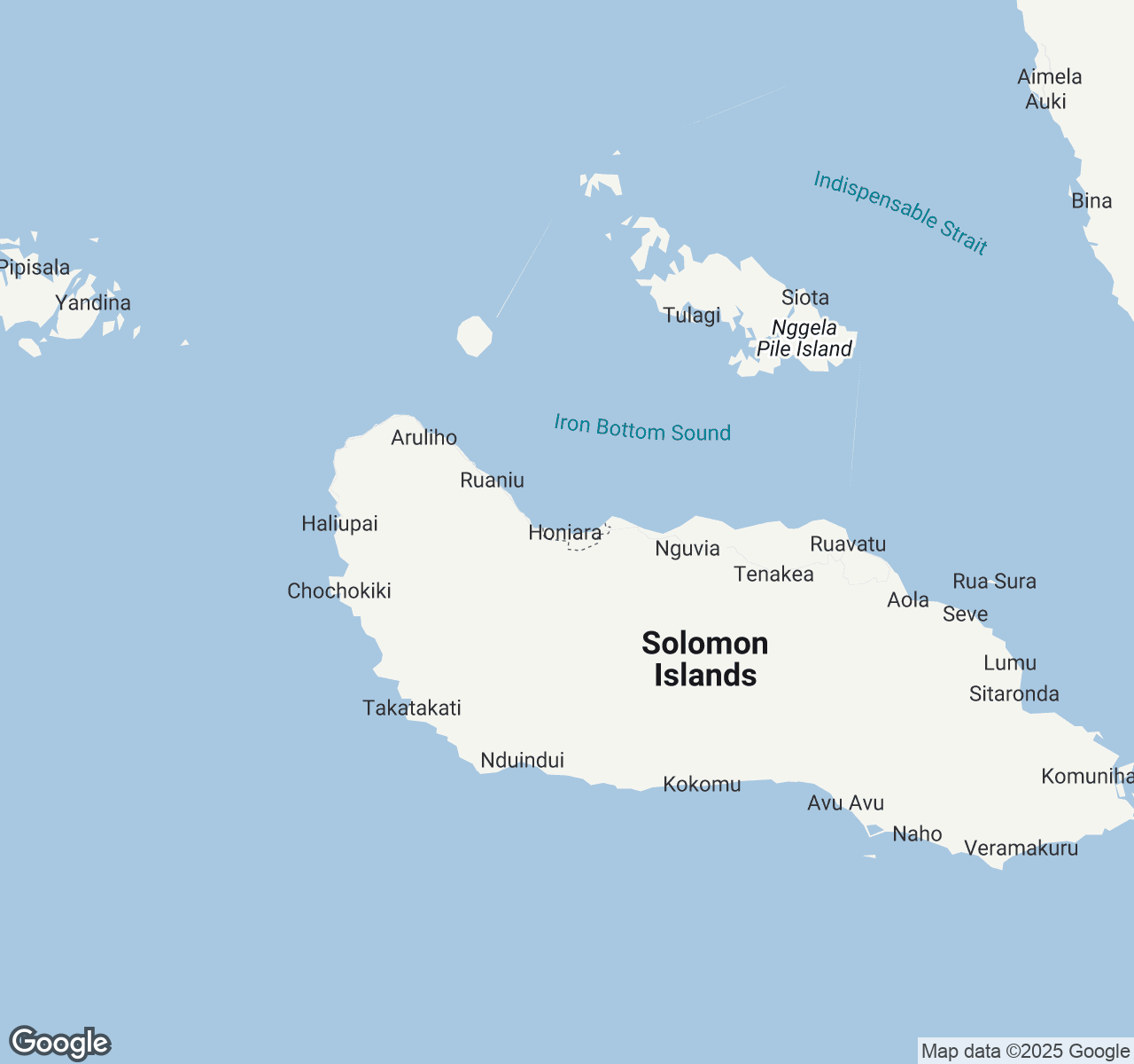 Map of Honiara